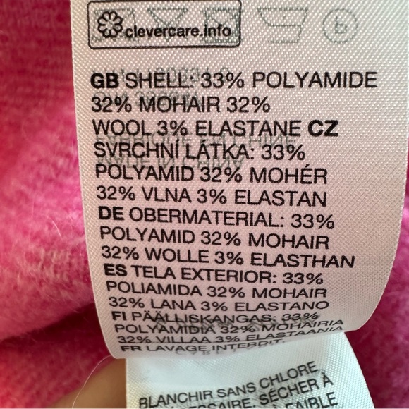 & Other Stories Pink Plaid Mohair Blend Sweater - Picture 9 of 10